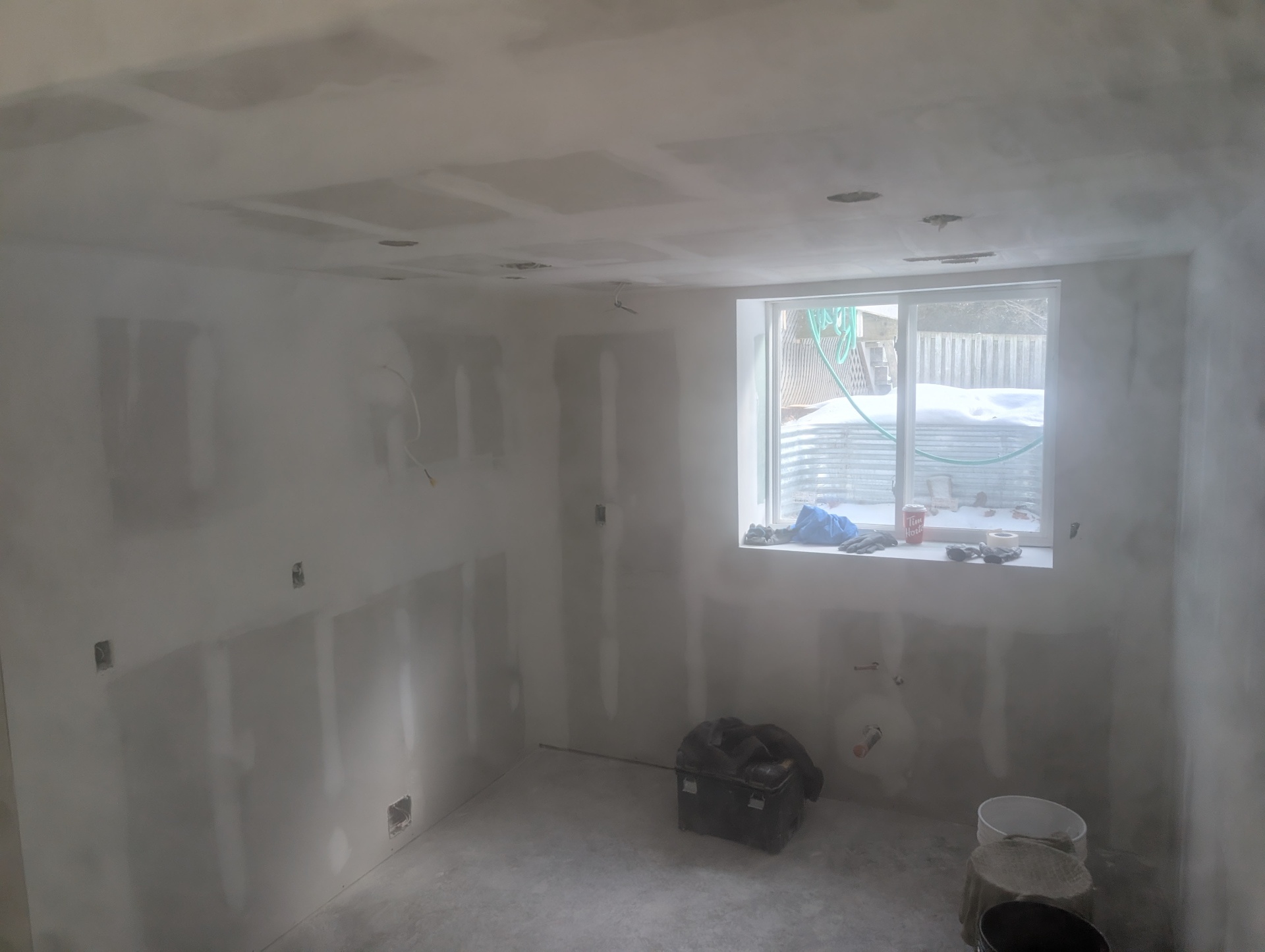 Basement rec room — taping stage