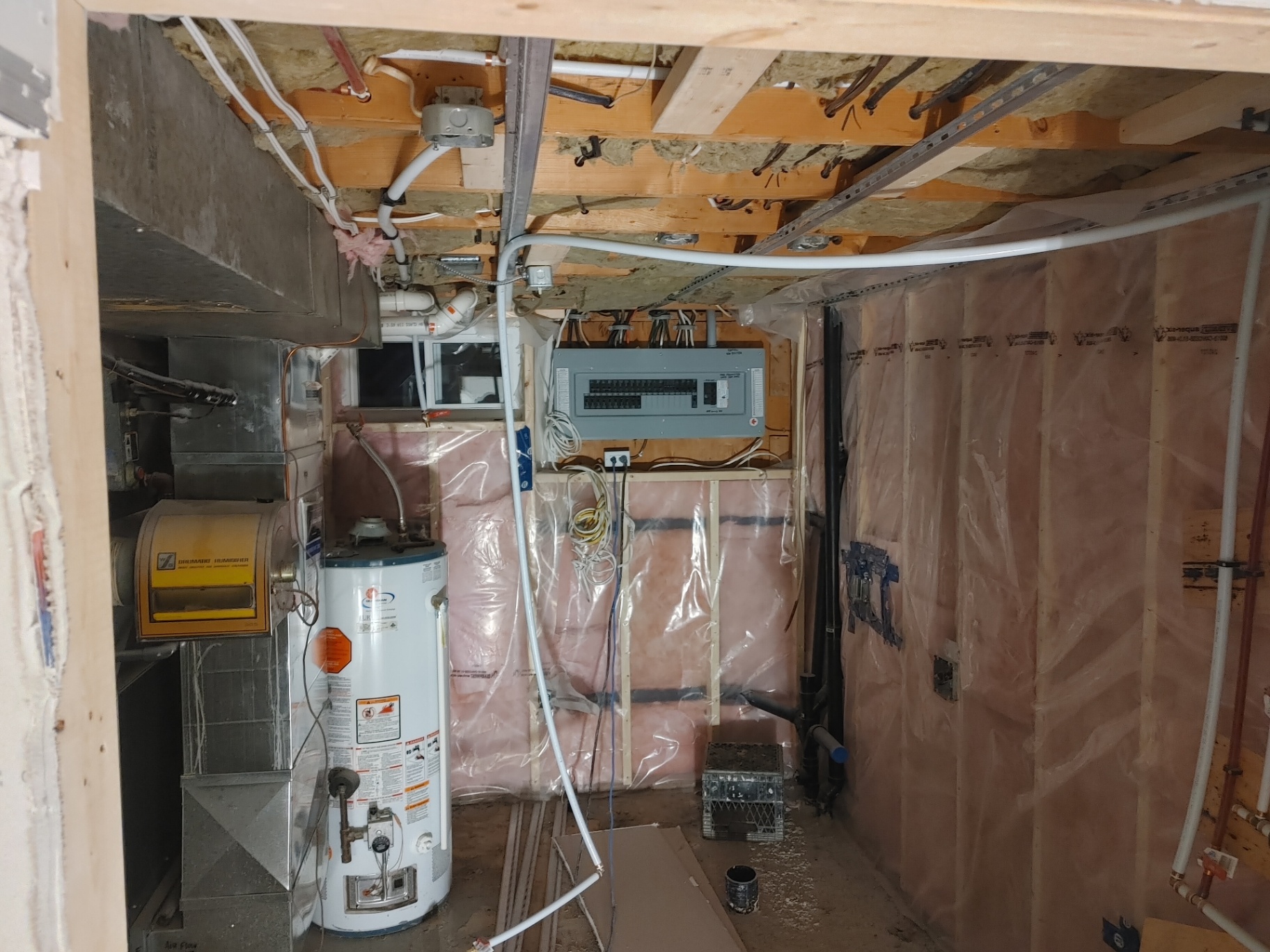 Mechanical room — insulation & panel access