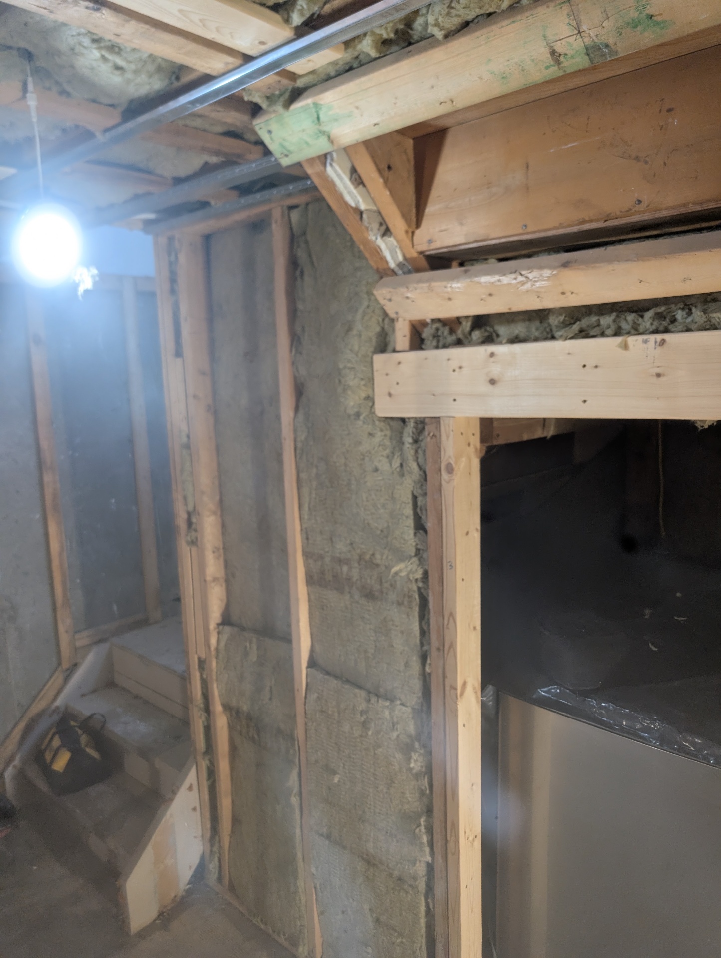 Before — mechanical room framing